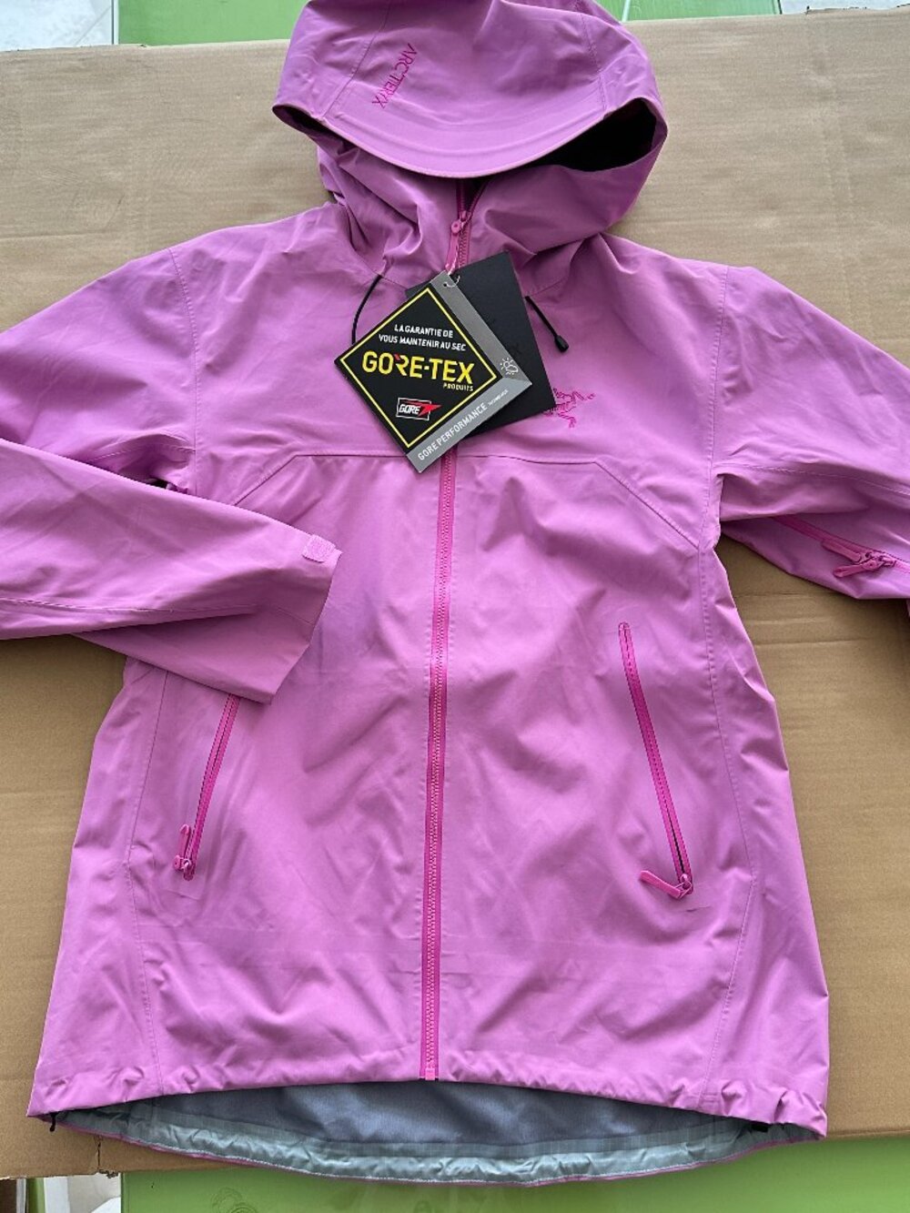 Arc'teryx Jacket Waterproof Hooded Hardshell Jacket Sz L